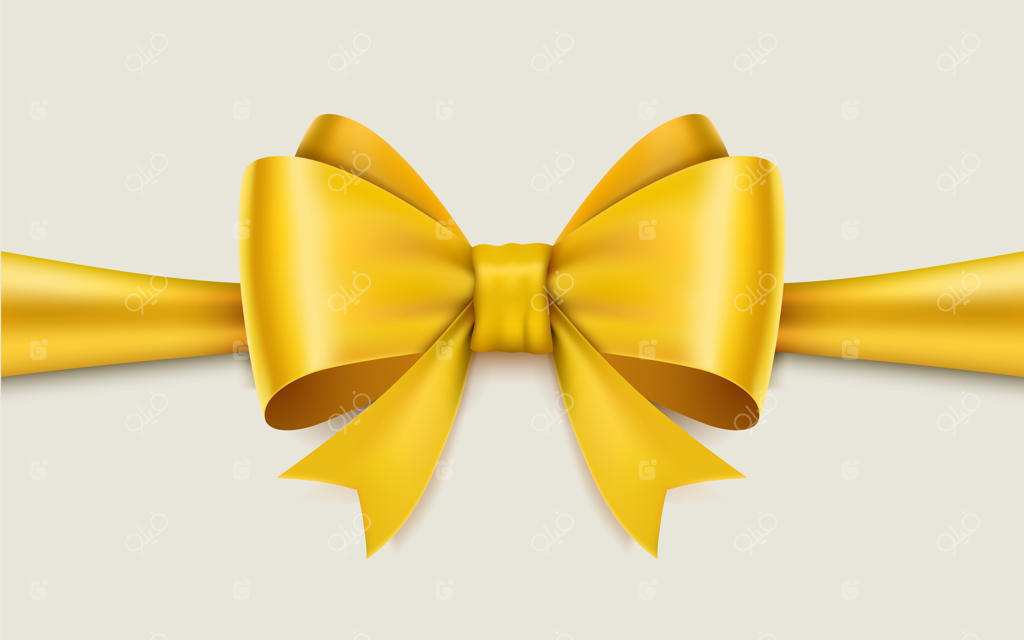 پاپیون زرد واقع‌گرایانه بر روی زمینه سفید.