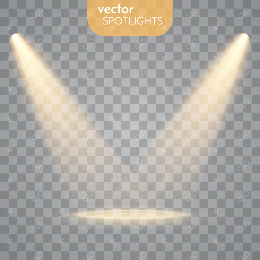 نورافکن جدا شده: افکت نور درخشان با پرتوها بصورت وکتور