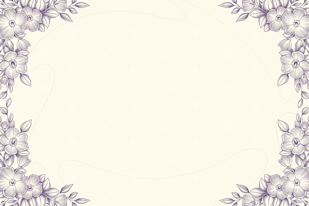 پس‌زمینه گل‌دار وینتیج دست‌کشیده