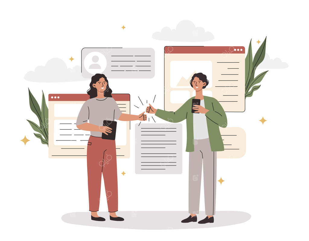 همکاران دست می‌دهند