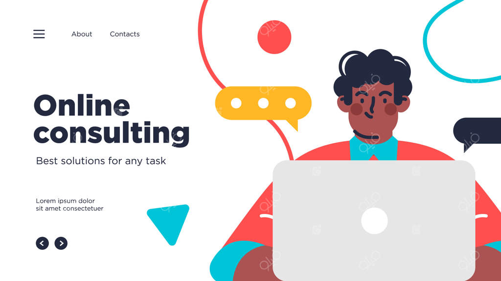 طراحی قالب صفحه فرود برای خدمات حرفه‌ای پشتیبانی مشتریان