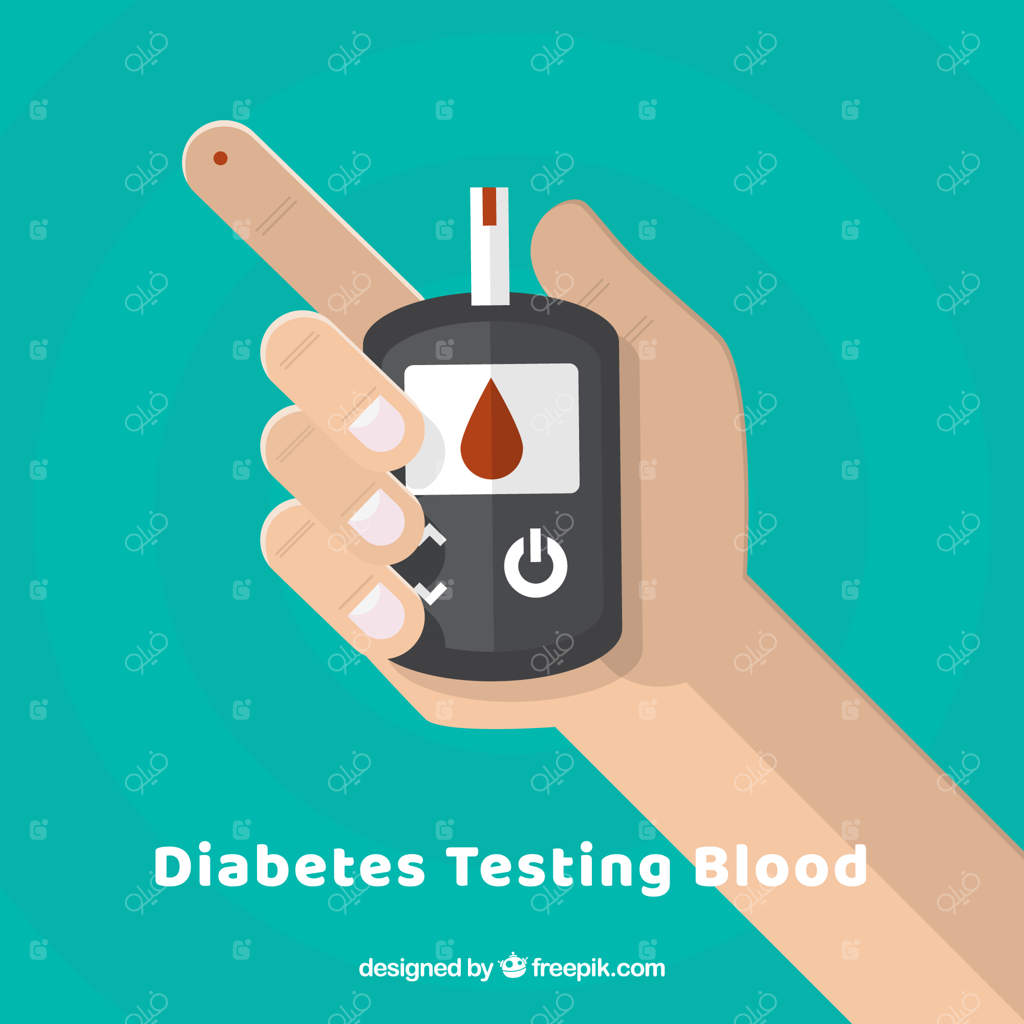 آزمایش قند خون با طراحی ساده و مدرن