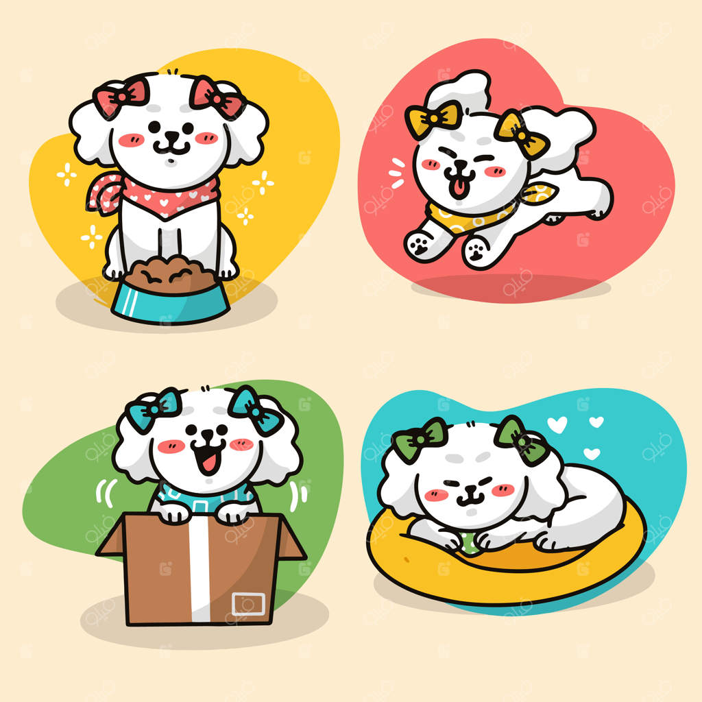 مجموعه طرح‌های بامزه از زندگی روزانه یک پودل نفیس و خاص