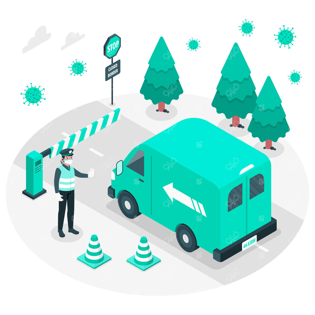 تصویر مفهومی بسته شدن مرزها به دلیل ویروس کرونا