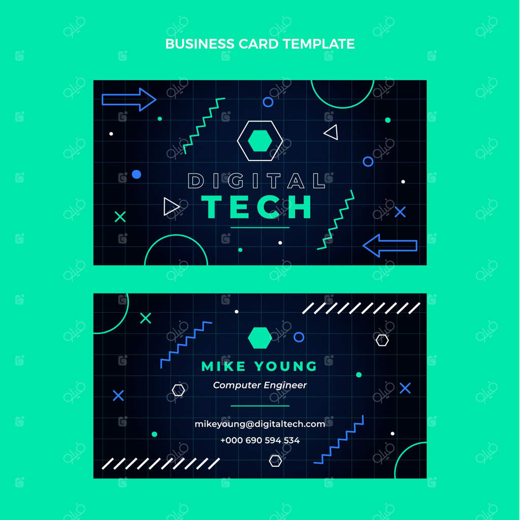 کارت ویزیت مینیمال و مدرن فناوری