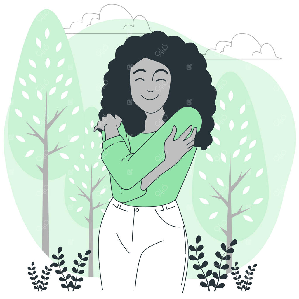 تصویرسازی مفهوم خودآغوشی