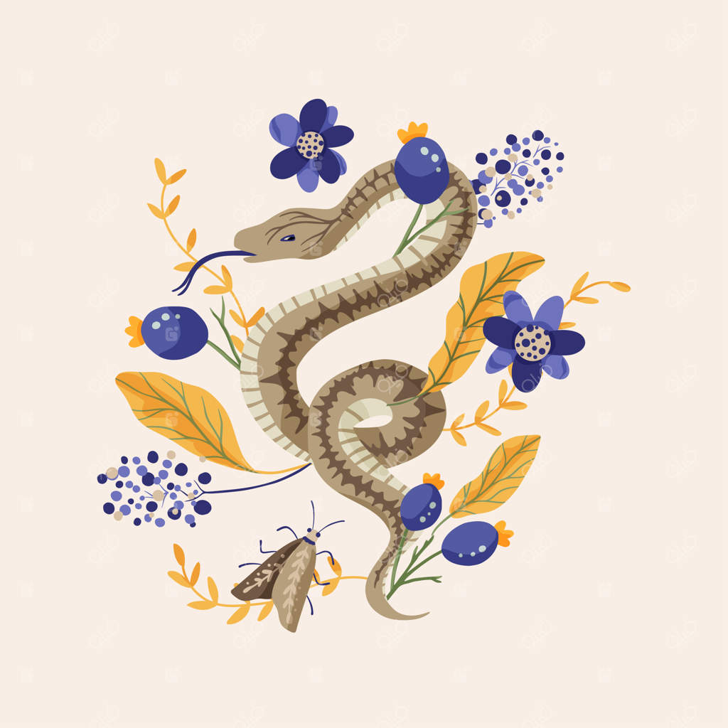 طراحی وکتور از تصاویر مارها