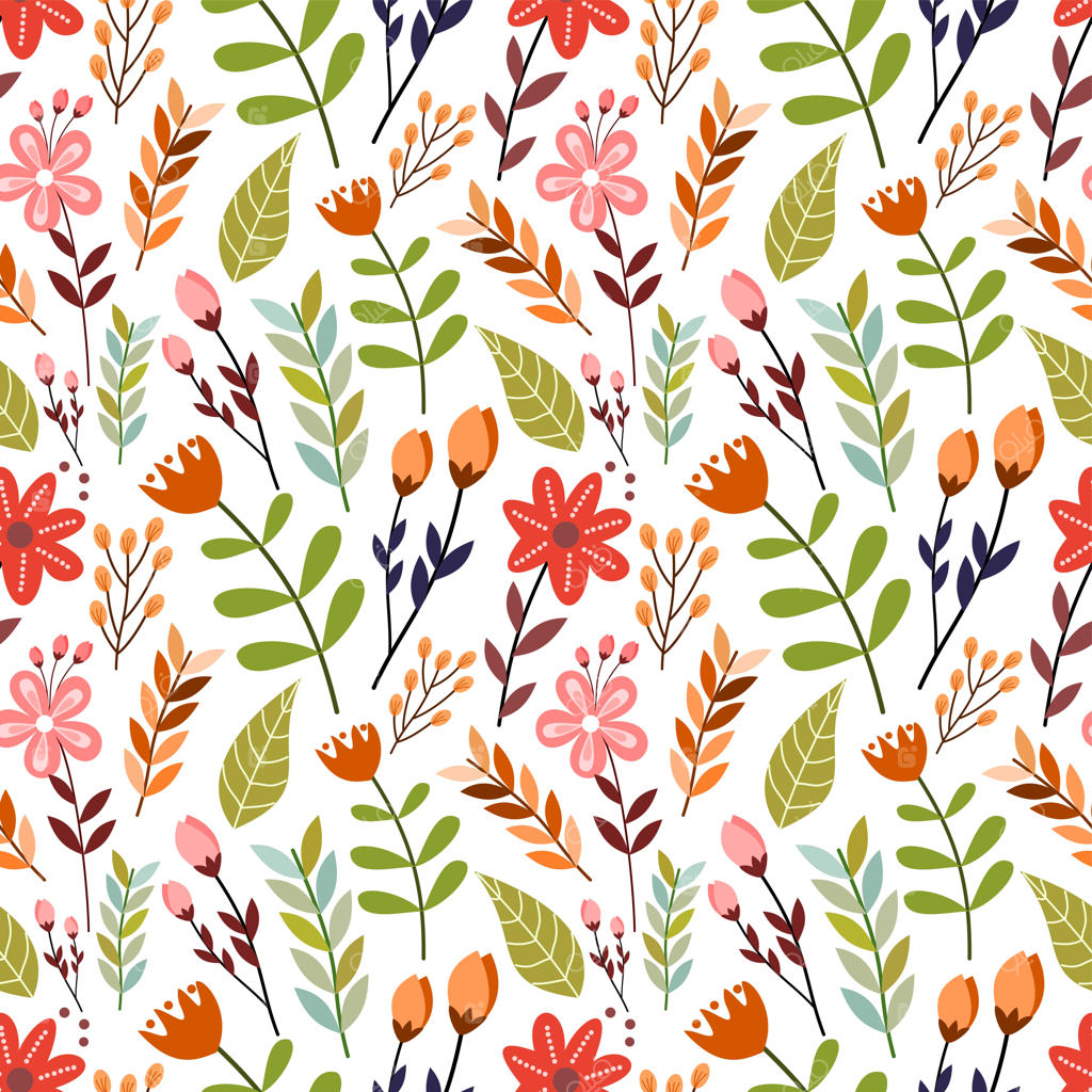 طرح یکپارچه گل‌های رنگارنگ