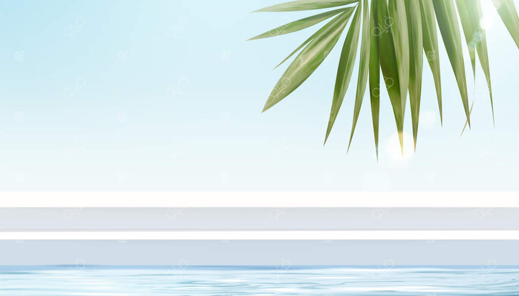 صحنه استوایی برای نمایش محصول