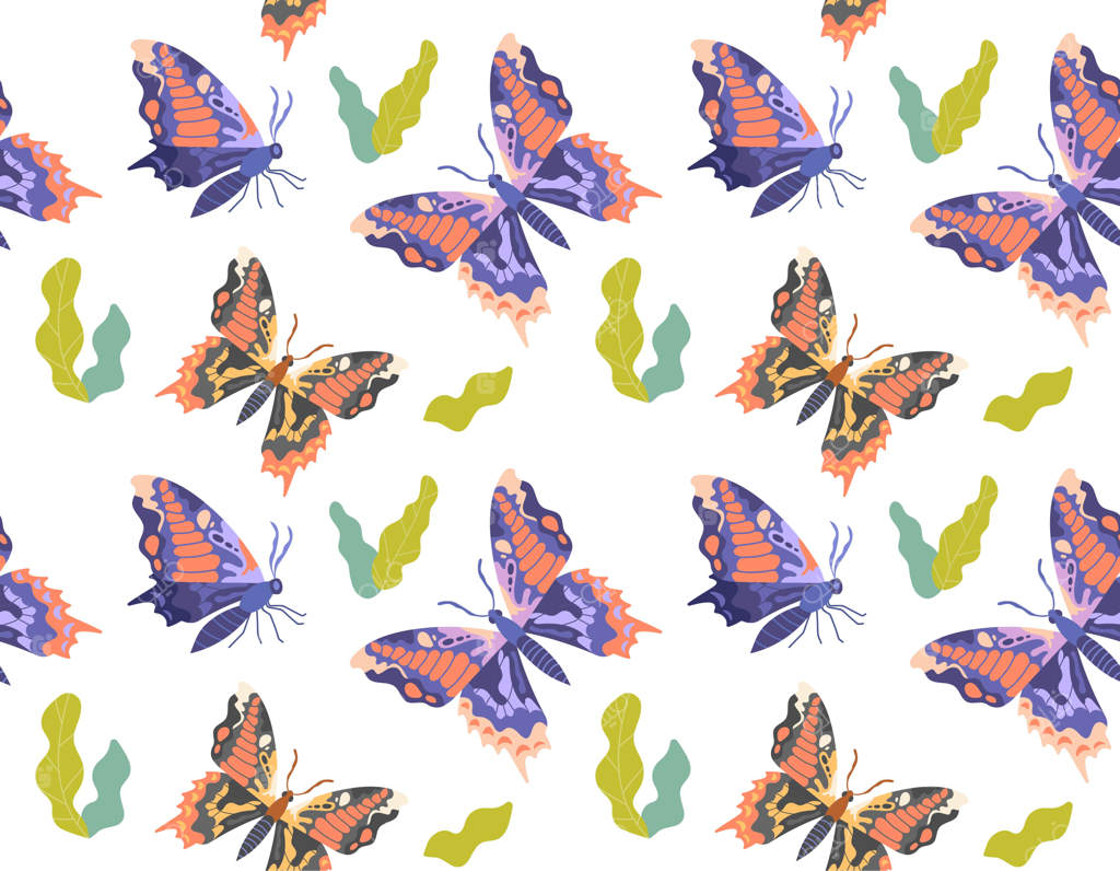 پترن یکپارچه پروانه‌ها