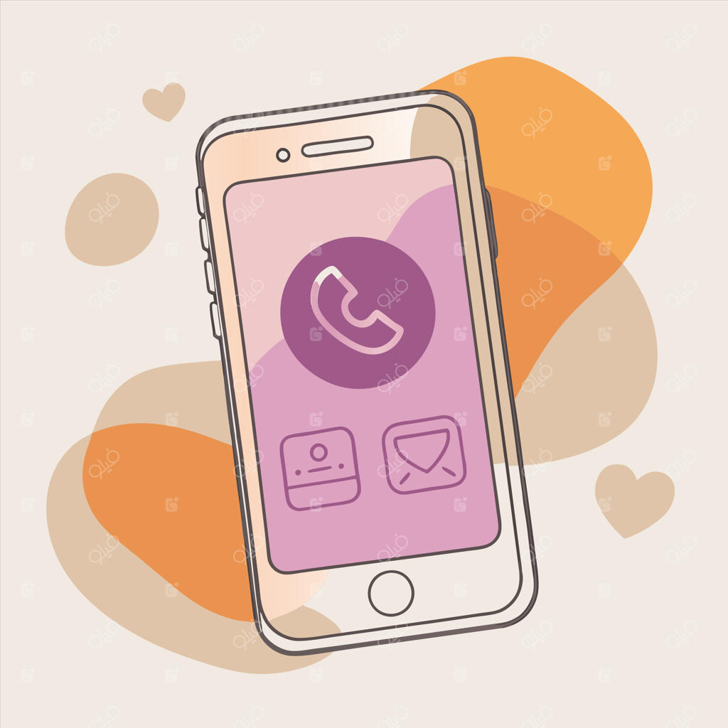 تصویر گوشی موبایل با حرف K روی آن