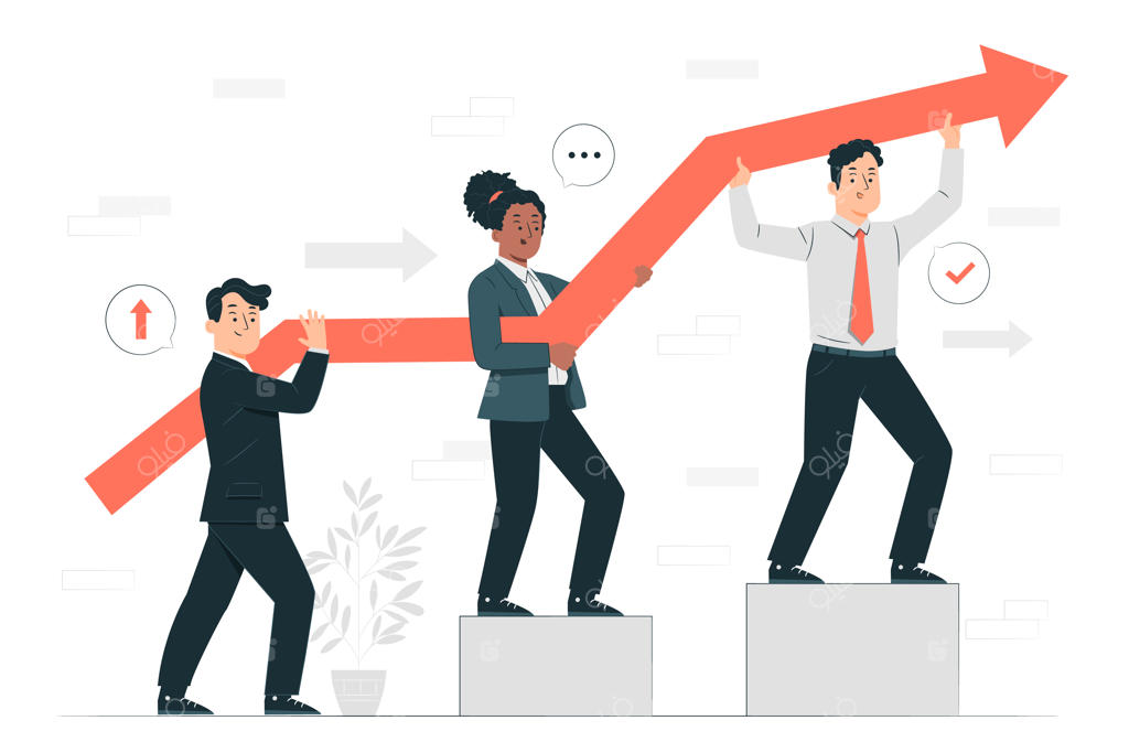 تصویرسازی مفهومی نگه داشتن پیکان