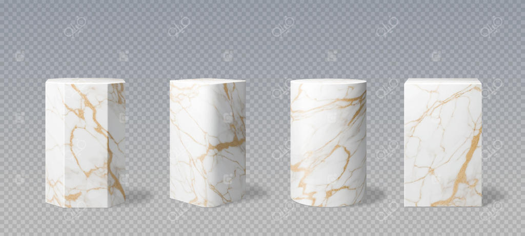 ستون‌های پایه مرمری با رگه‌های طلایی