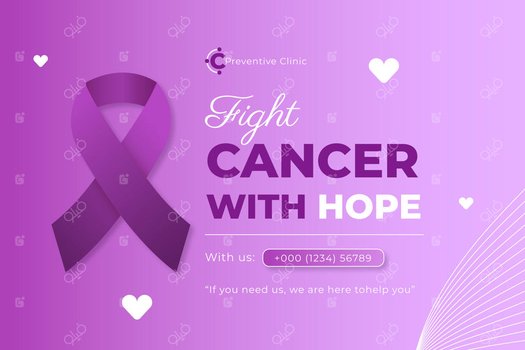 پس‌زمینه گرادینت برای آگاهی‌بخشی روز جهانی سرطان