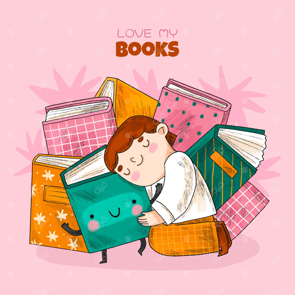 تصویرسازی دستی برای جشن روز جهانی کتاب