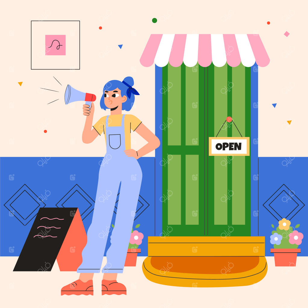 تصویرسازی ساده برای شنبه حمایت از کسب‌وکارهای کوچک