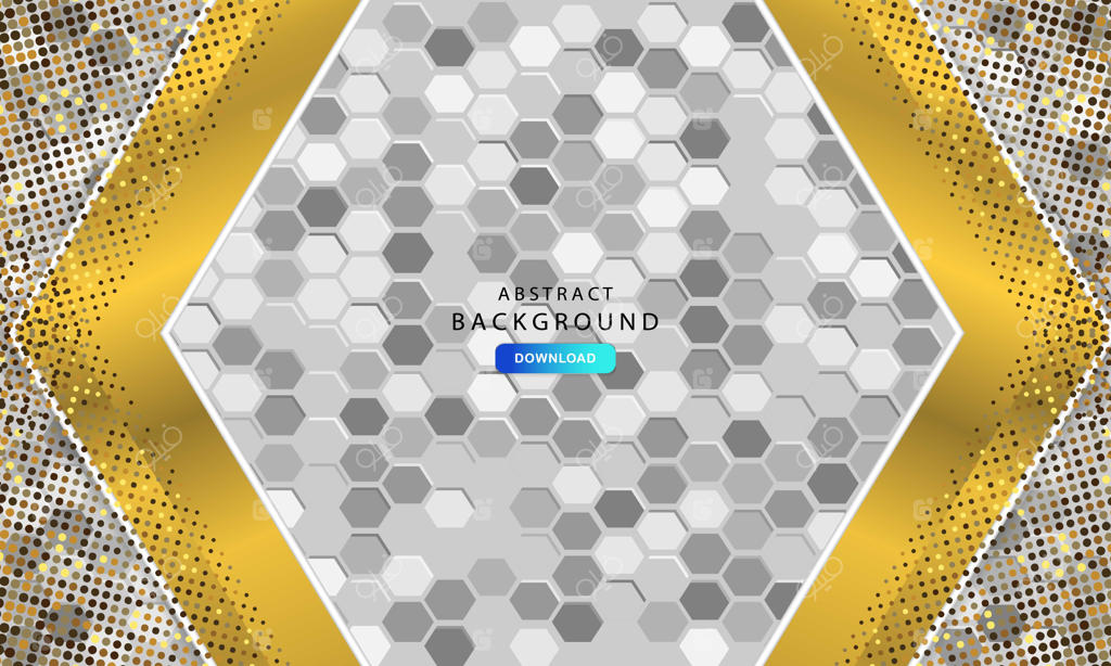 جهت خط طلایی با فضای خالی شش‌ضلعی