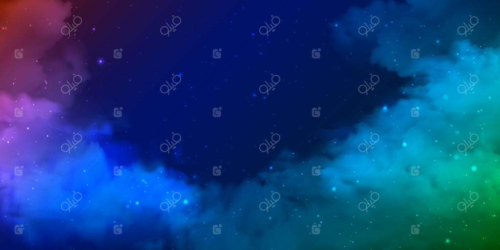 پس‌زمینه ابر کیهانی زنده با ستارگان - وکتور حرفه‌ای