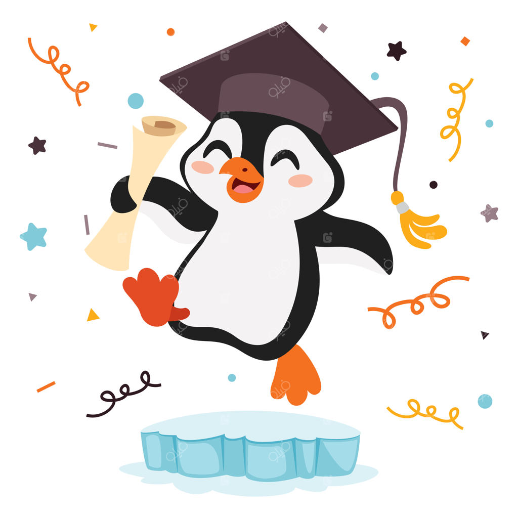 تصویرسازی آموزشی با پنگوئن کارتونی