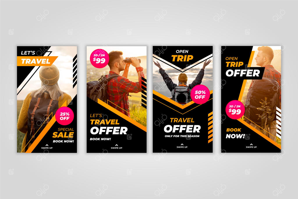 پک استوری‌های اینستاگرام برای سفر و فروش