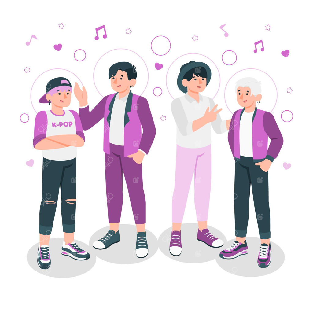 تصویرسازی مفهومی گروه کی‌پاپ