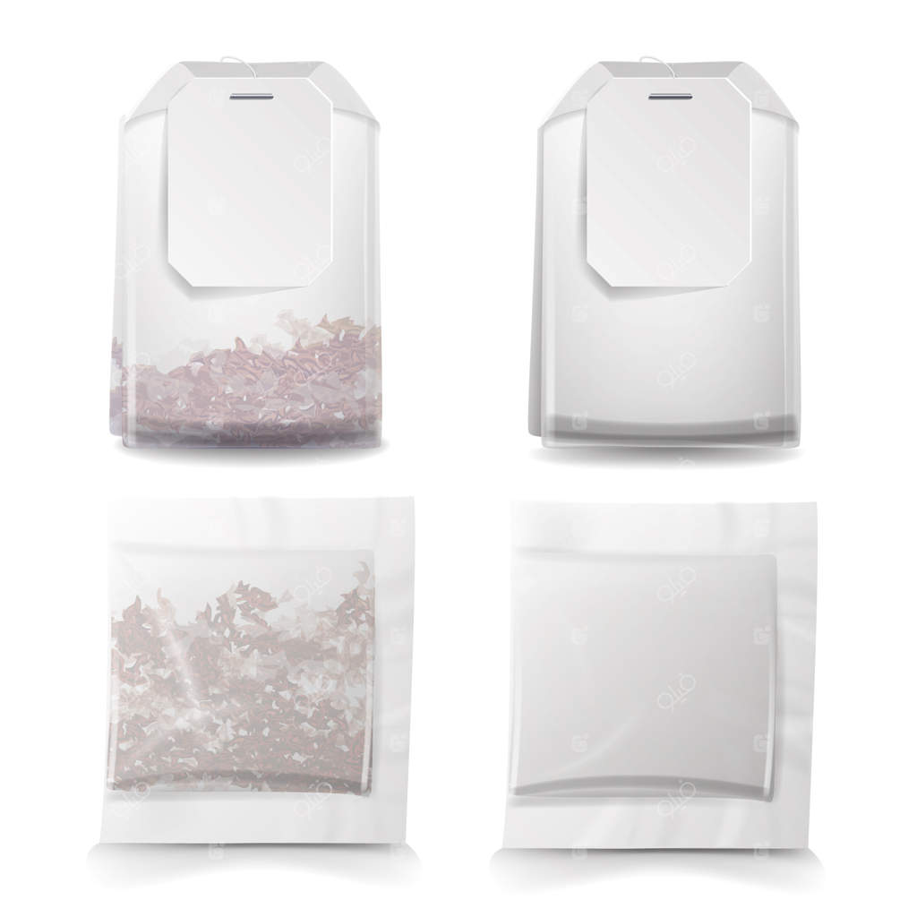 چای کیسه‌ای واقعی با برچسب سفید خام