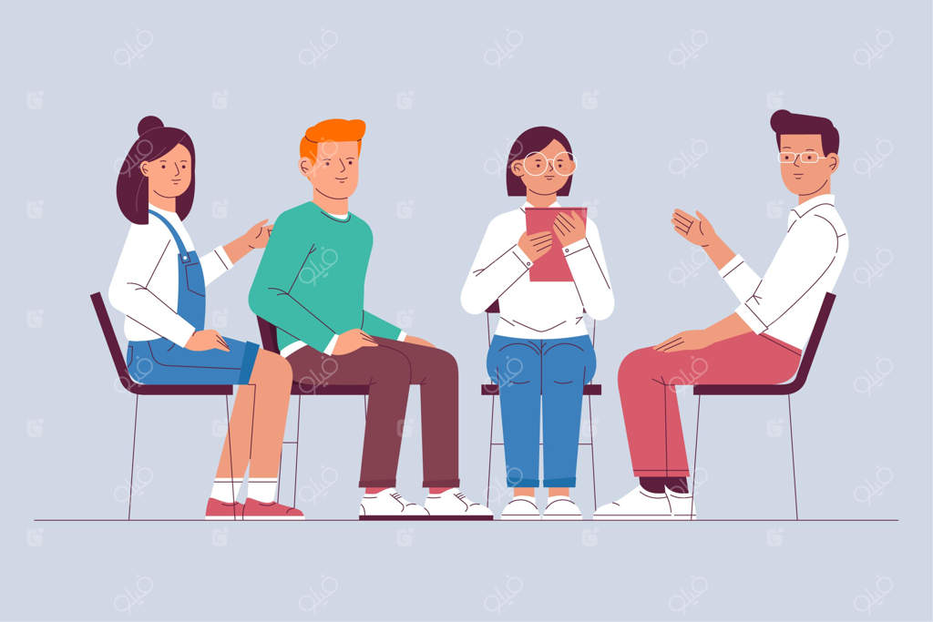 طرح مفهومی از جلسات گروه‌درمانی