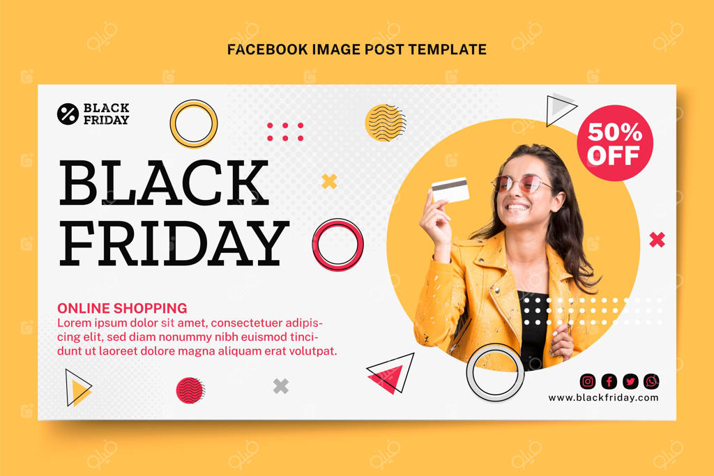 قالب پست شبکه‌های اجتماعی برای جمعه سیاه