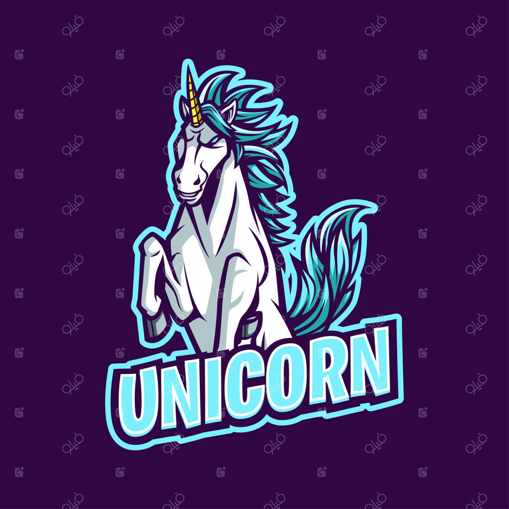 طراحی لوگوی شانس تک شاخ برای تیم ورزش و ورزش الکترونیک