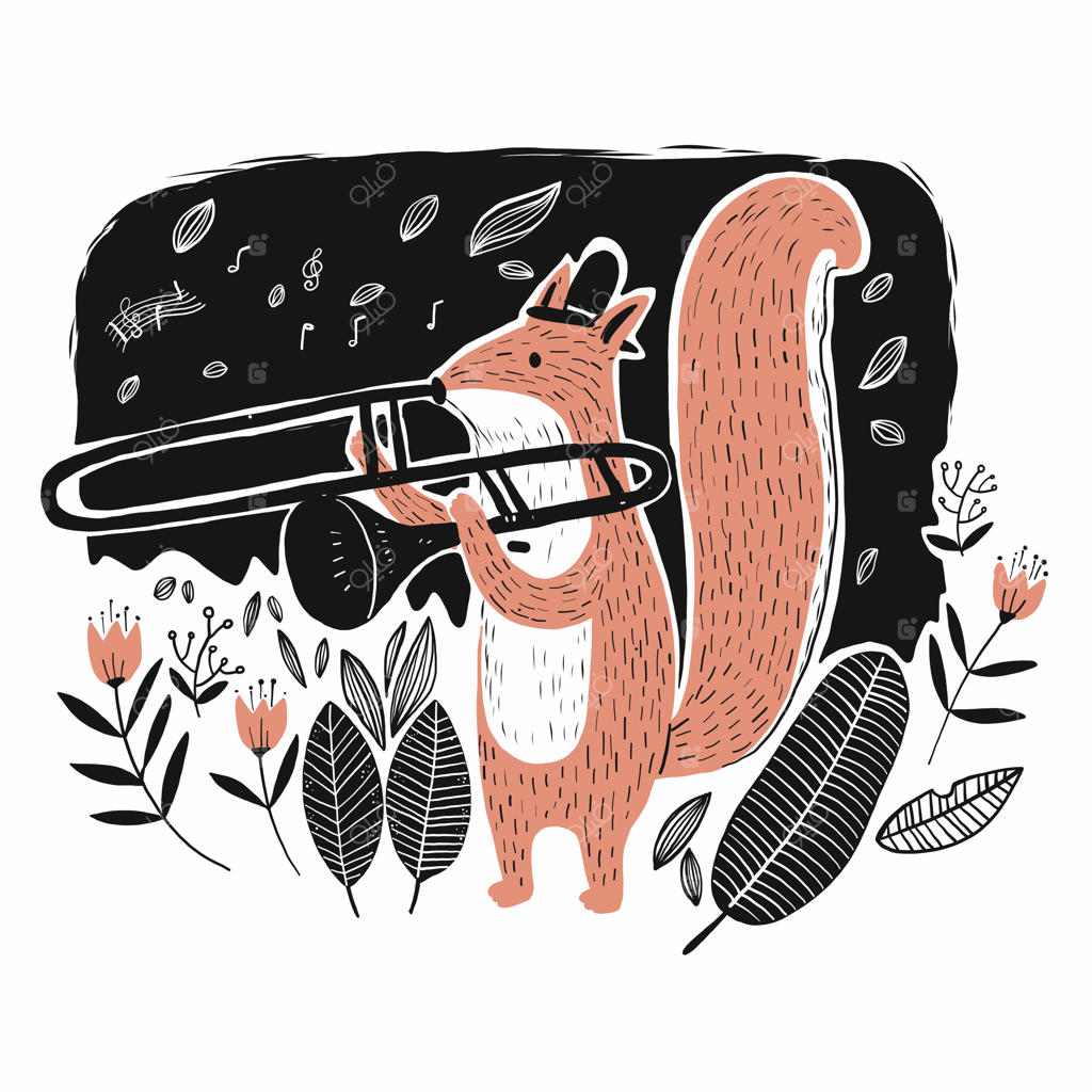 سنجاب در حال نواختن موسیقی