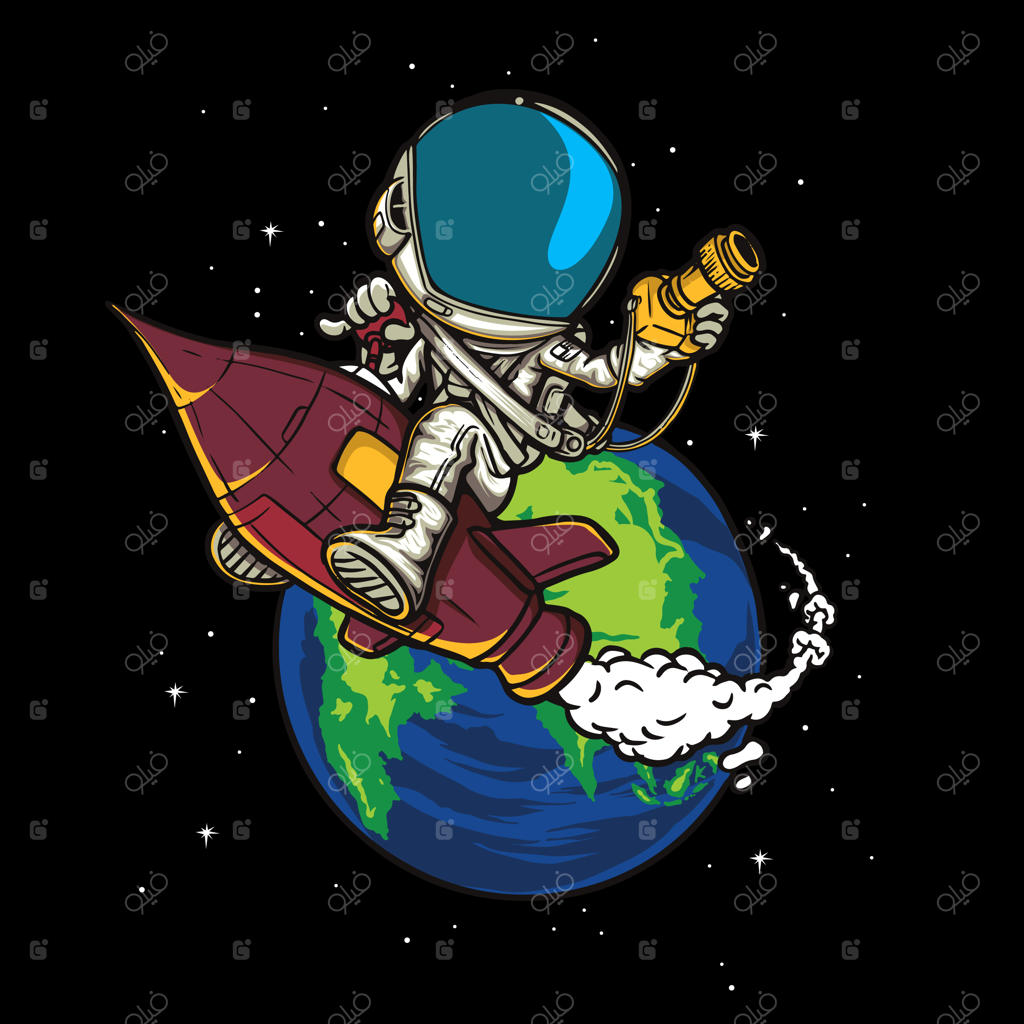 تصویرسازی فضانوردان کاوشگر فضا