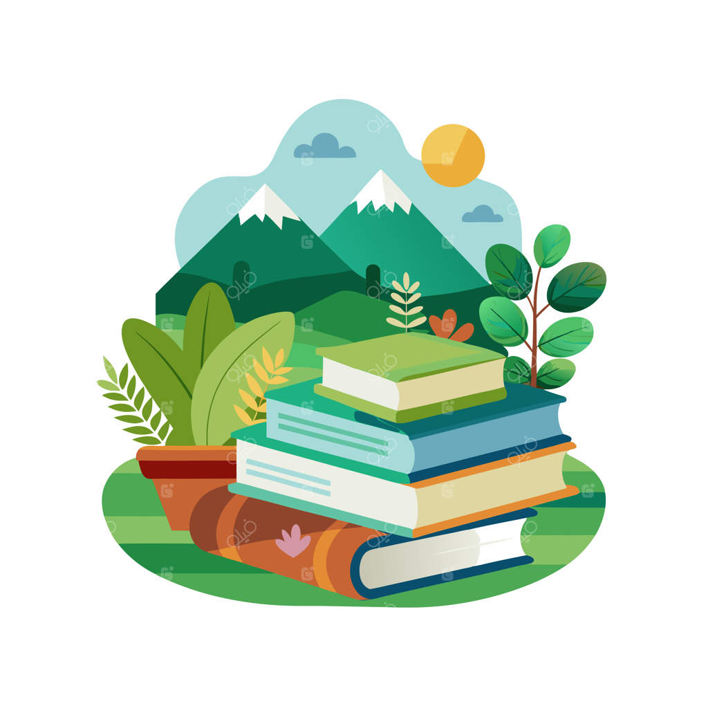 تصویرسازی کتاب‌ها به سبک طراحی تخت