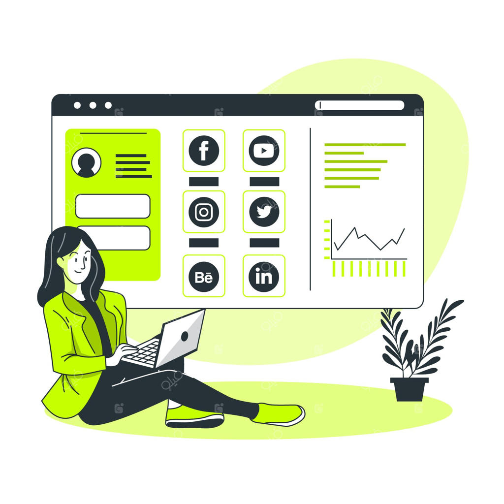 تصویرسازی مفهوم داشبورد اجتماعی