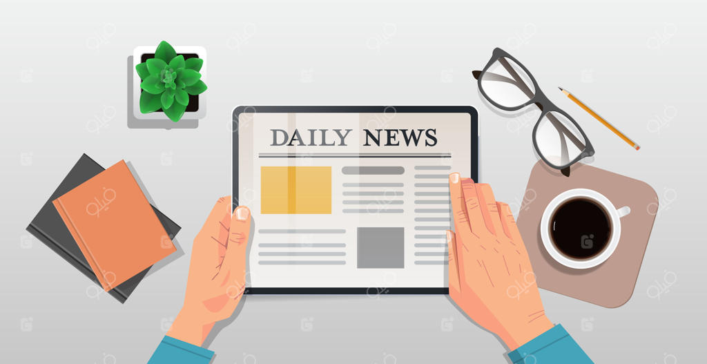 کسب‌وکار: مطالعهٔ مقالات روزانه در تبلت، نمایی از مطبوعات و رسانه‌ها از زاویهٔ بالا