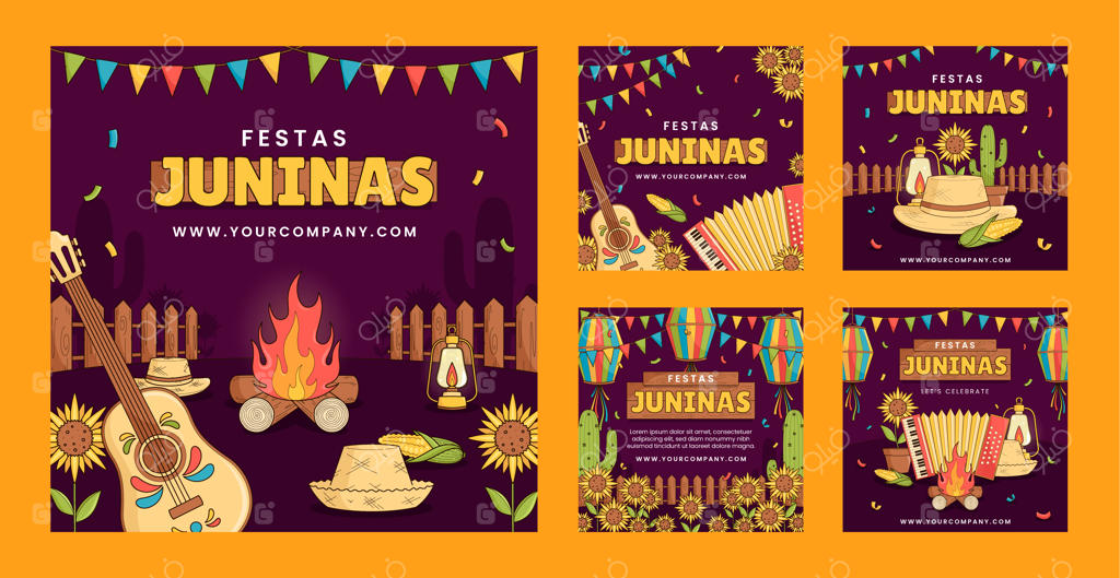 مجموعه پست‌های فلت اینستاگرام برای جشن‌های فستا جونینا برزیل