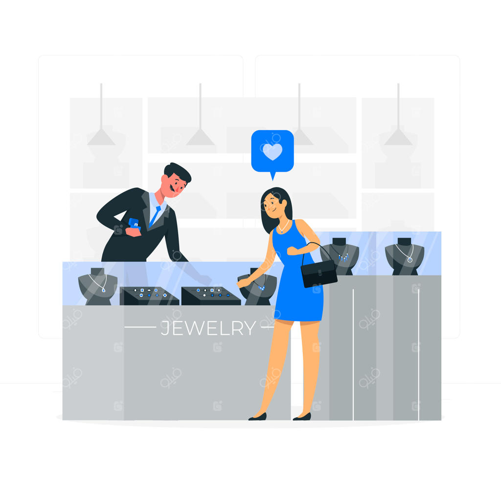 طرح مفهومی فروشگاه جواهرات