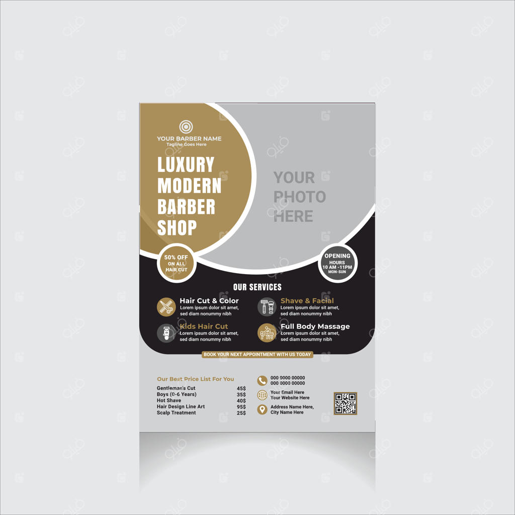 تراکت آرایشگاه مردانه