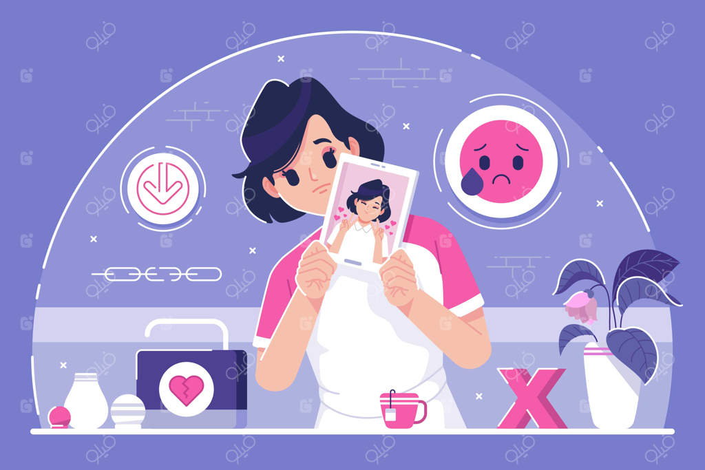 پس‌زمینه‌ مفهوم دختر غمگین