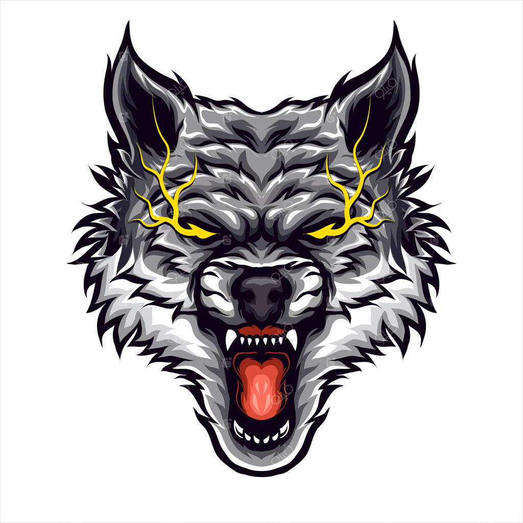 تصویر برداری ماسکوت: سر گربه عصبانی