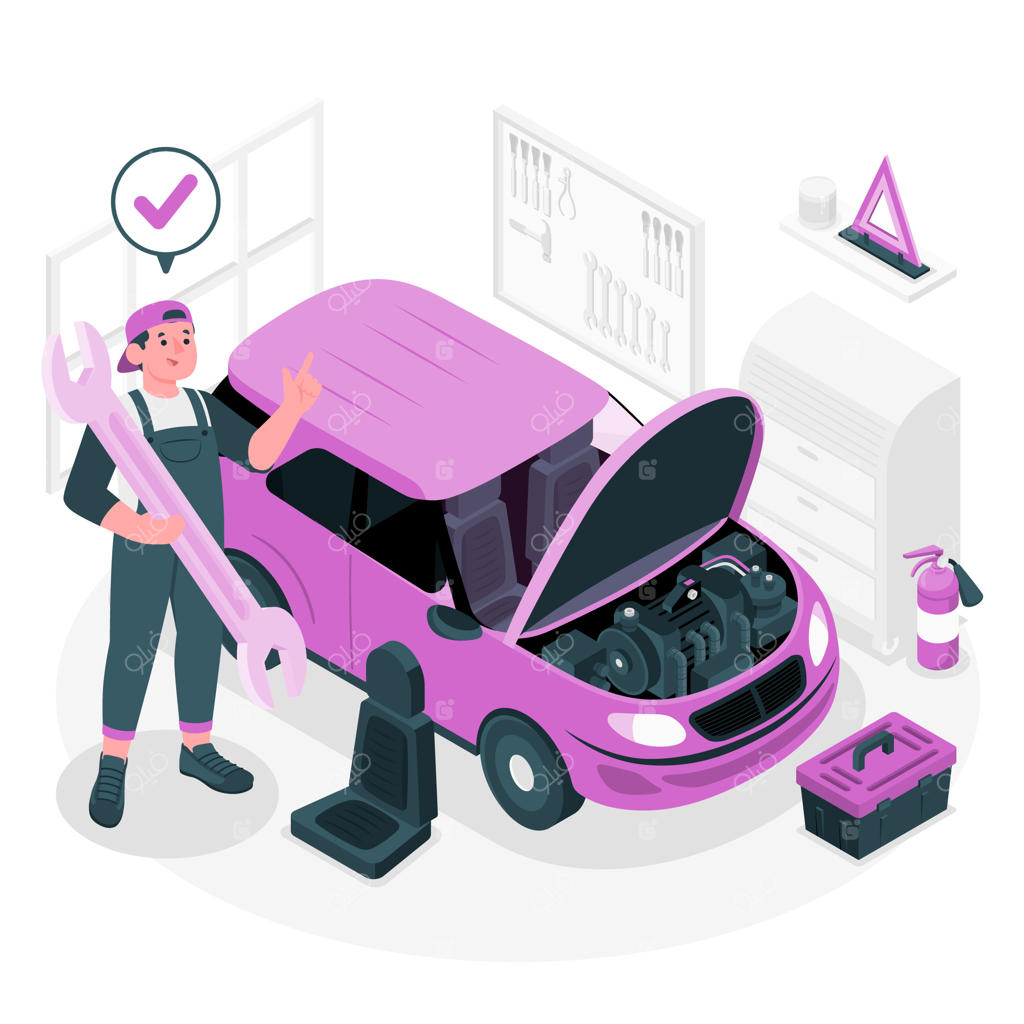 تصویرسازی مفهومی تعمیرکار خودرو