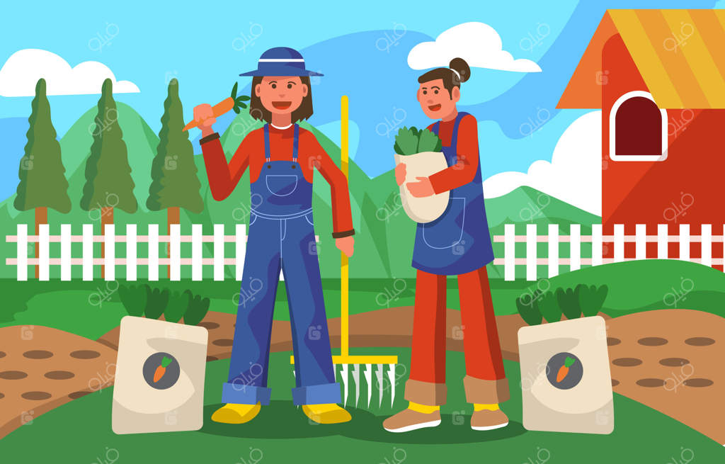 چیدن هویج: فایل برداری حرفه‌ای برای باغ دوستدار محیط زیست