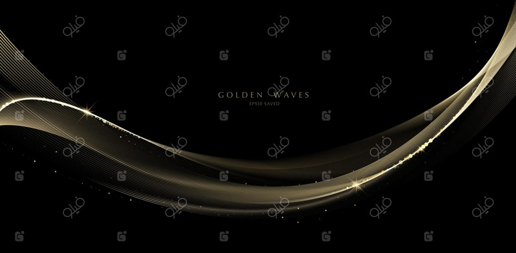 زمینه موج طلایی، خطوط لوکس طلا