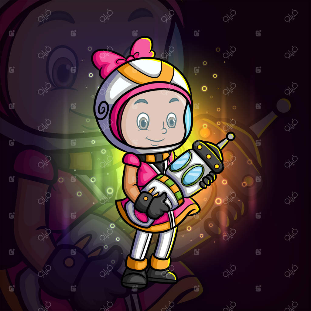 طراحی لوگوی ماسکات ورزش های الکترونیکی: سایبورگ بامزه با تزریق