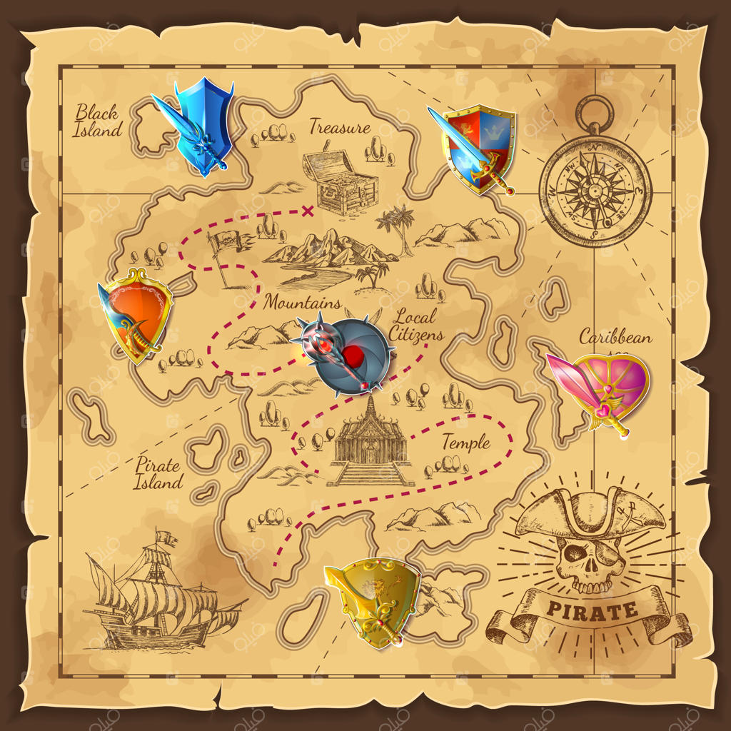 نقشه کارتونی جزیره