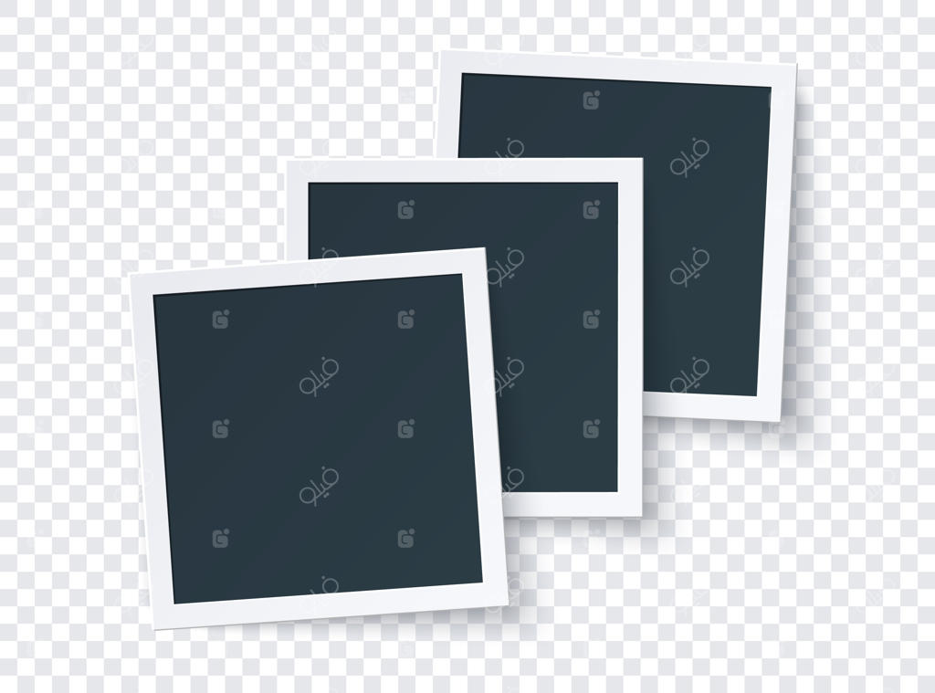 مجموعه قاب عکس کلاژ بر روی پس‌زمینه شفاف، قالب فوتوبوک، آلبوم