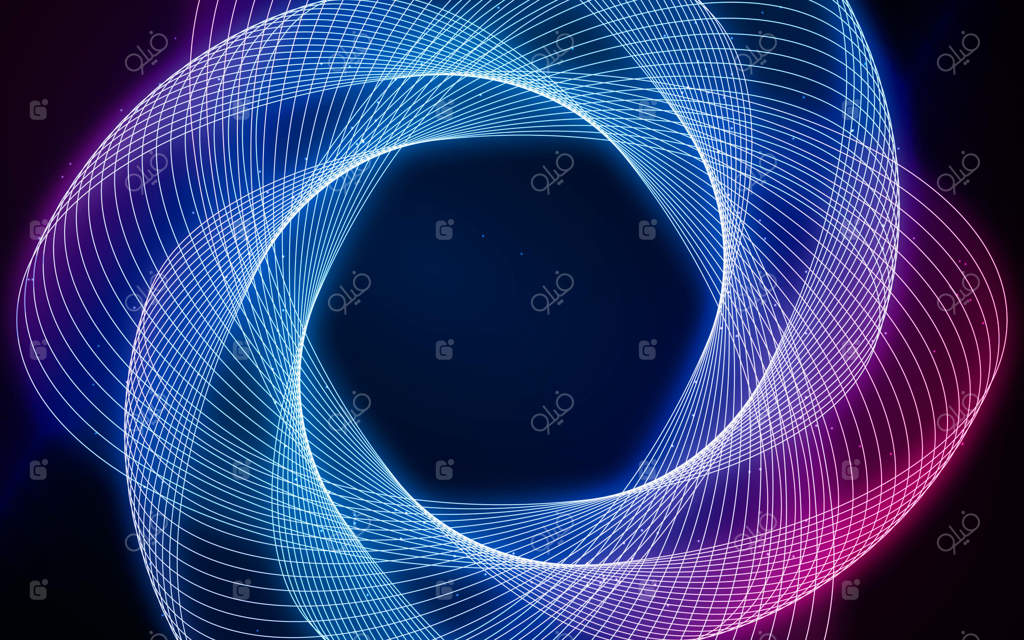 پس‌زمینه‌ای از نورهای نئونی انتزاعی