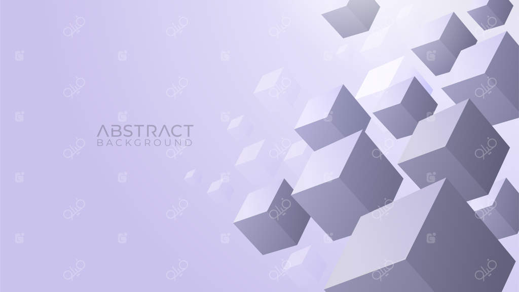 زمینه خاکستری با مکعب‌های شناور