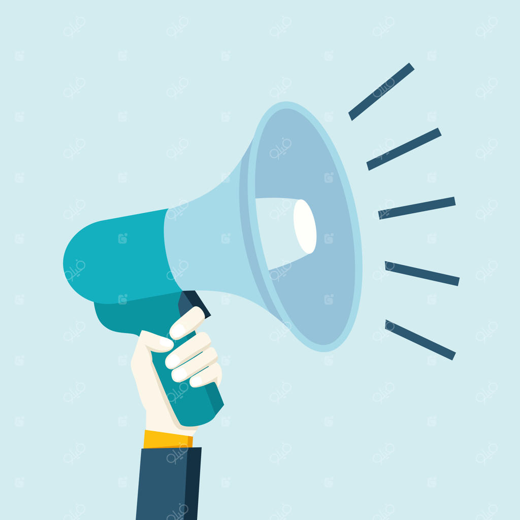 دست در حال گرفتن بلندگو