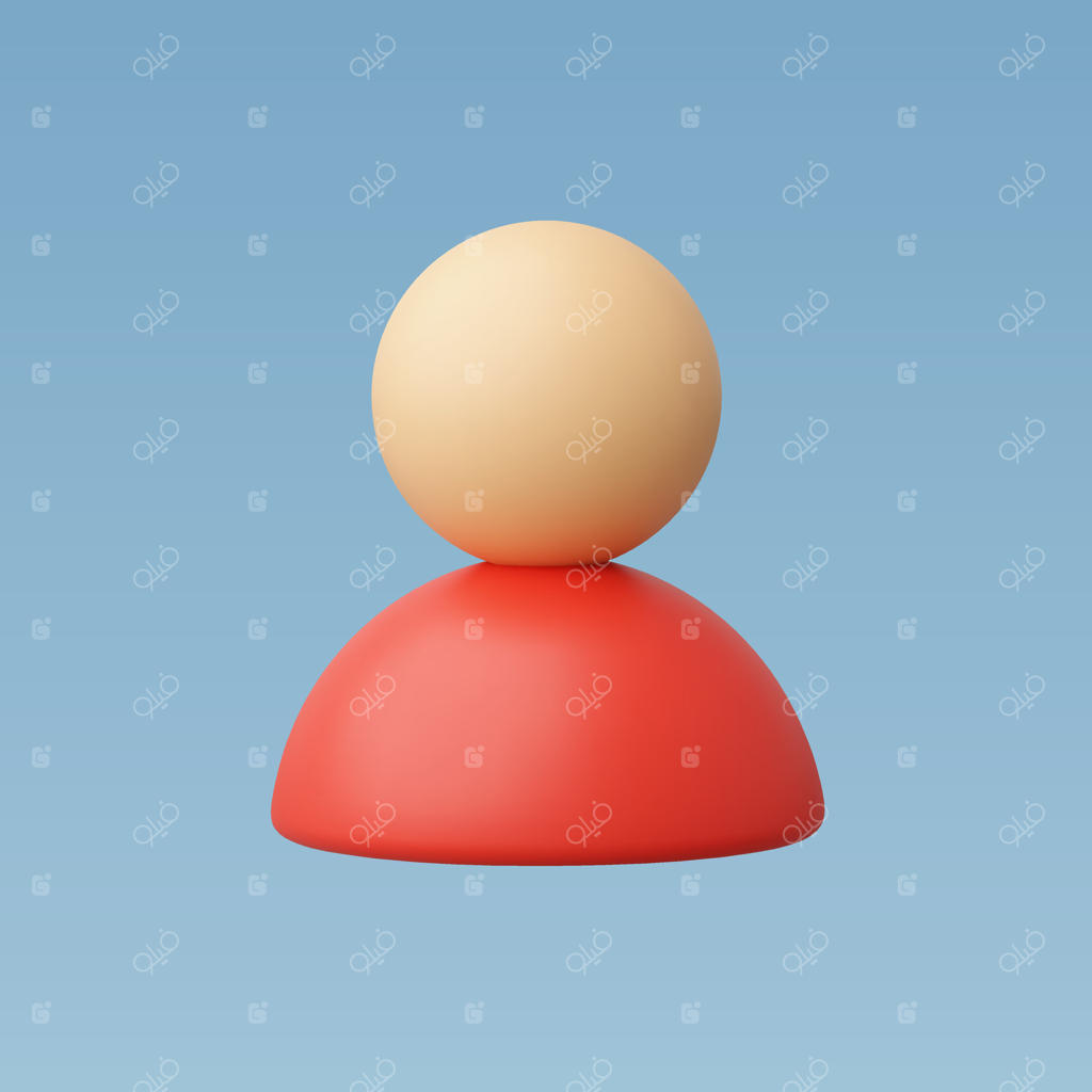 آیکن سه‌بعدی واقع‌گرایانه شخص یا افراد