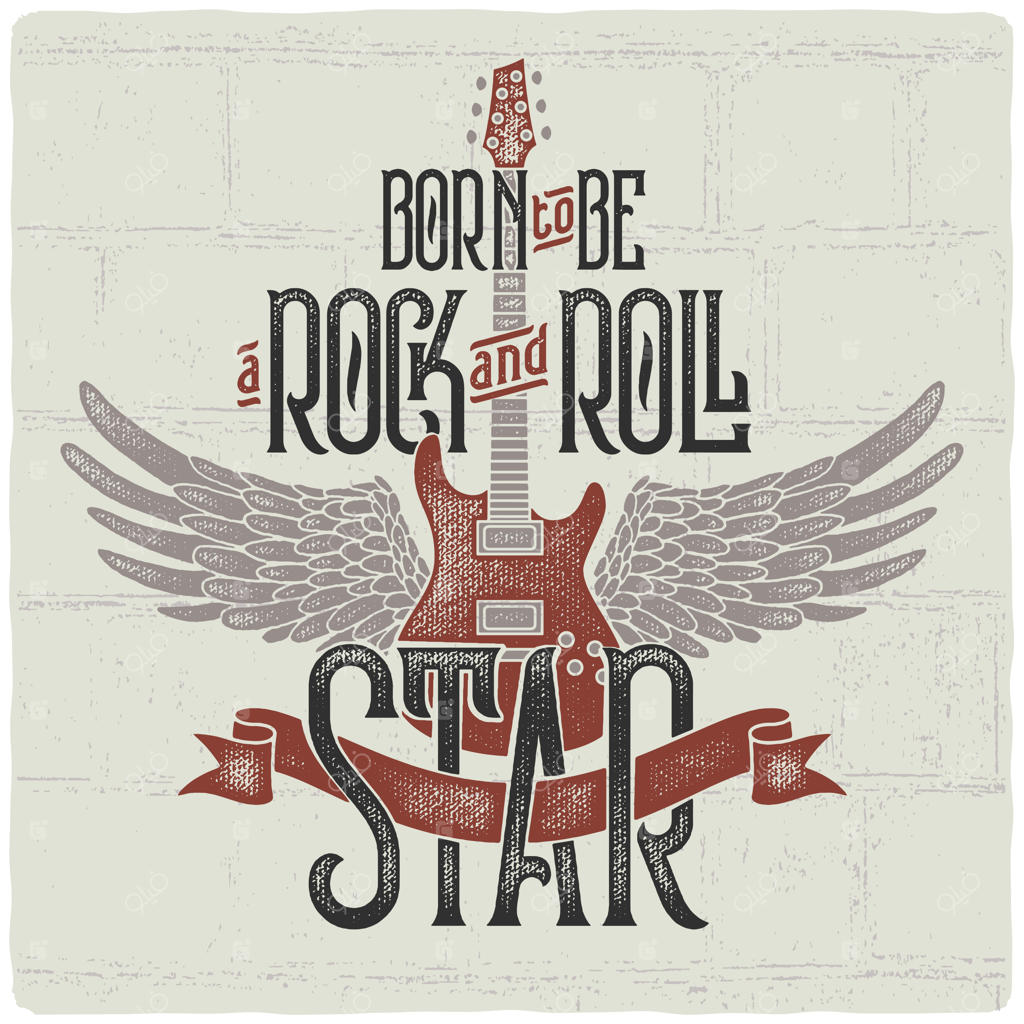 پوستری با گیتار پرنده